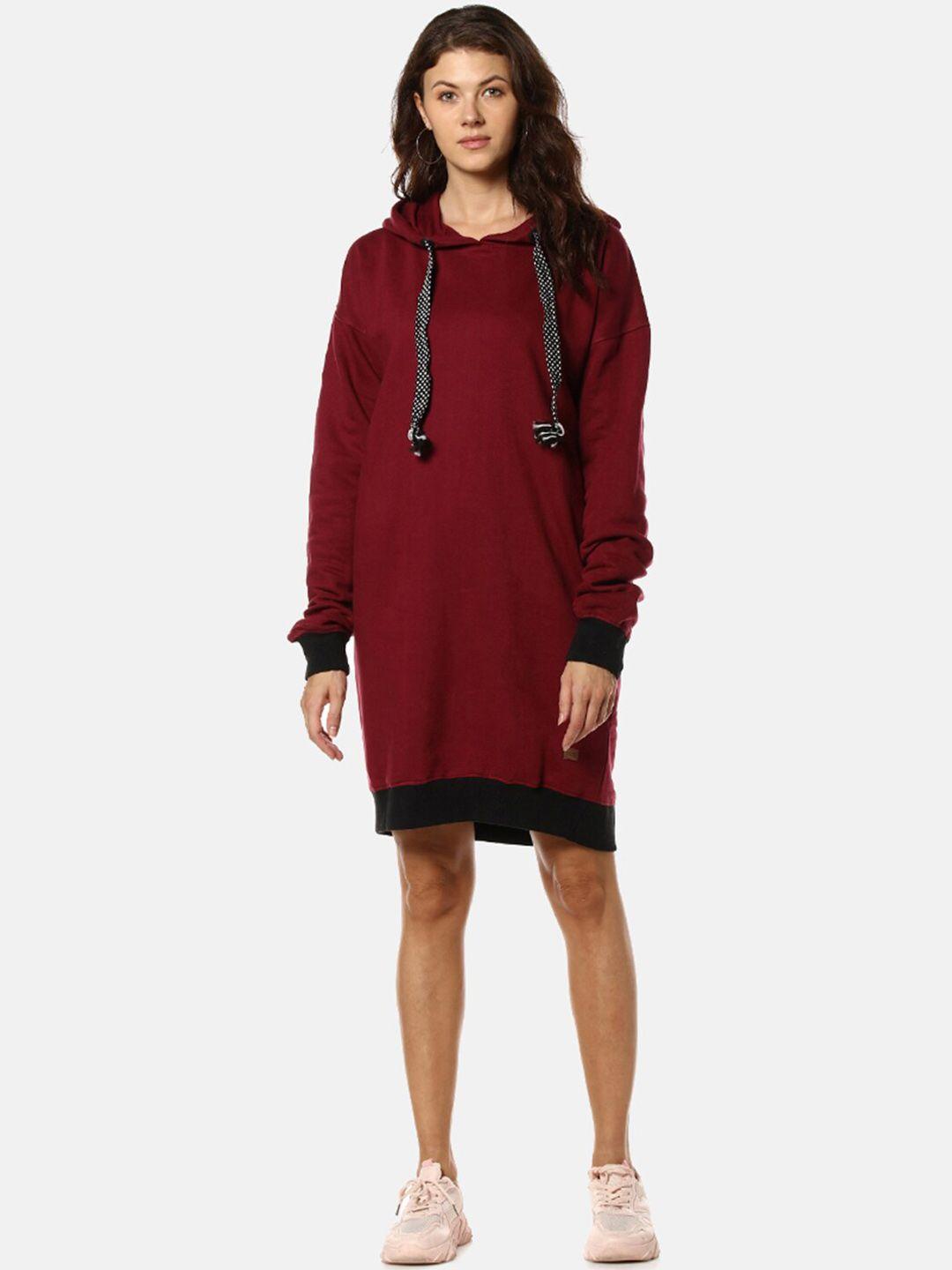 campus sutra red t-shirt dress