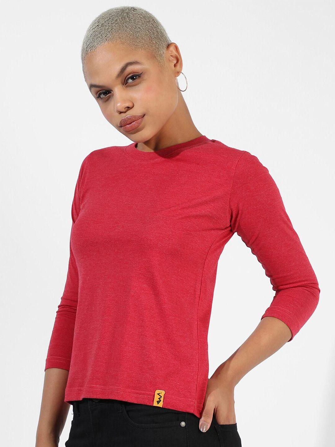 campus sutra round neck cotton t-shirt