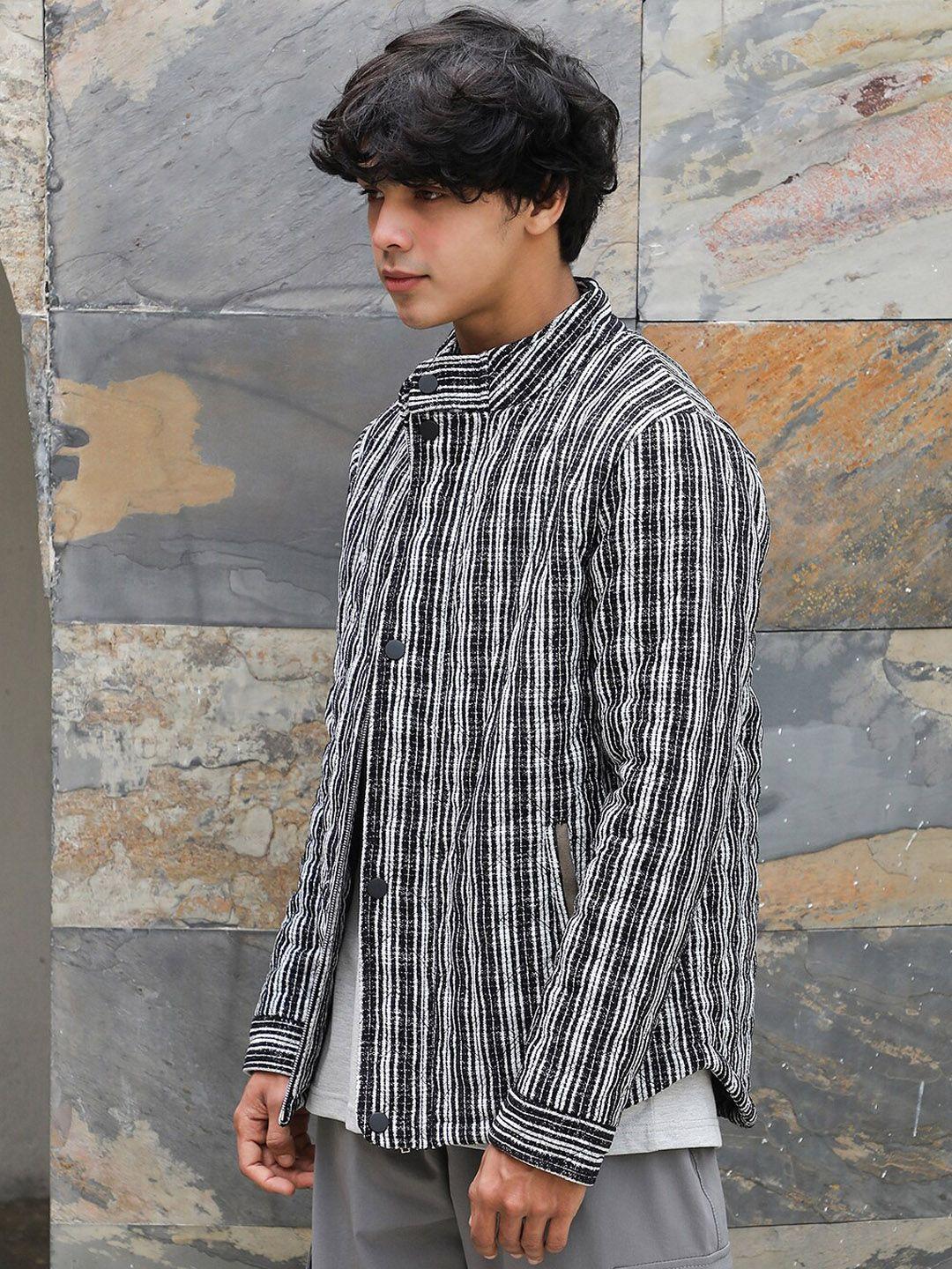 campus sutra windcheater striped bomber jacket