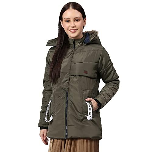 campus sutra women's a-line coat (cb22_cswawjk0647ol_olive_m)