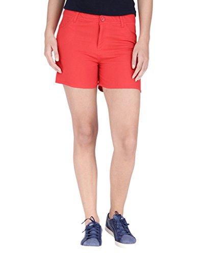 campus sutra women's shorts (ss15sol_short_w_pln_rd_xl) red