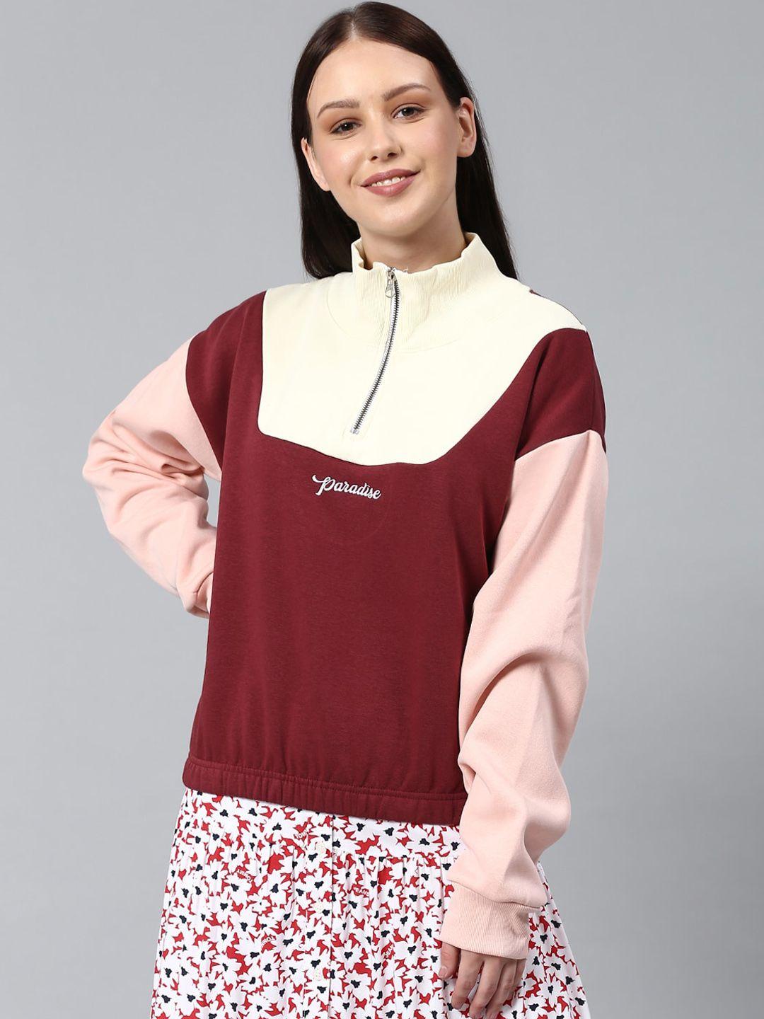 campus sutra women multicoloured sweatshirt