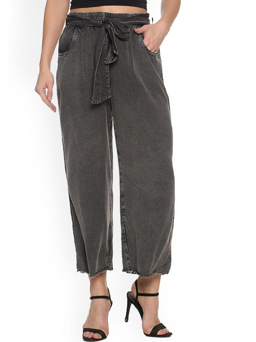 campus sutra women relaxed loose fit easy wash culottes