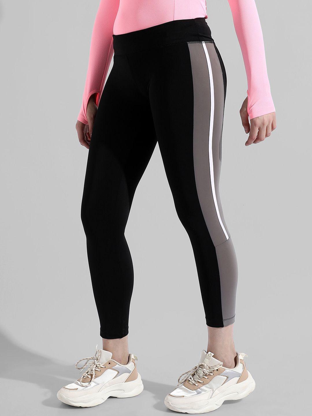 campus sutra women side-striped running tights