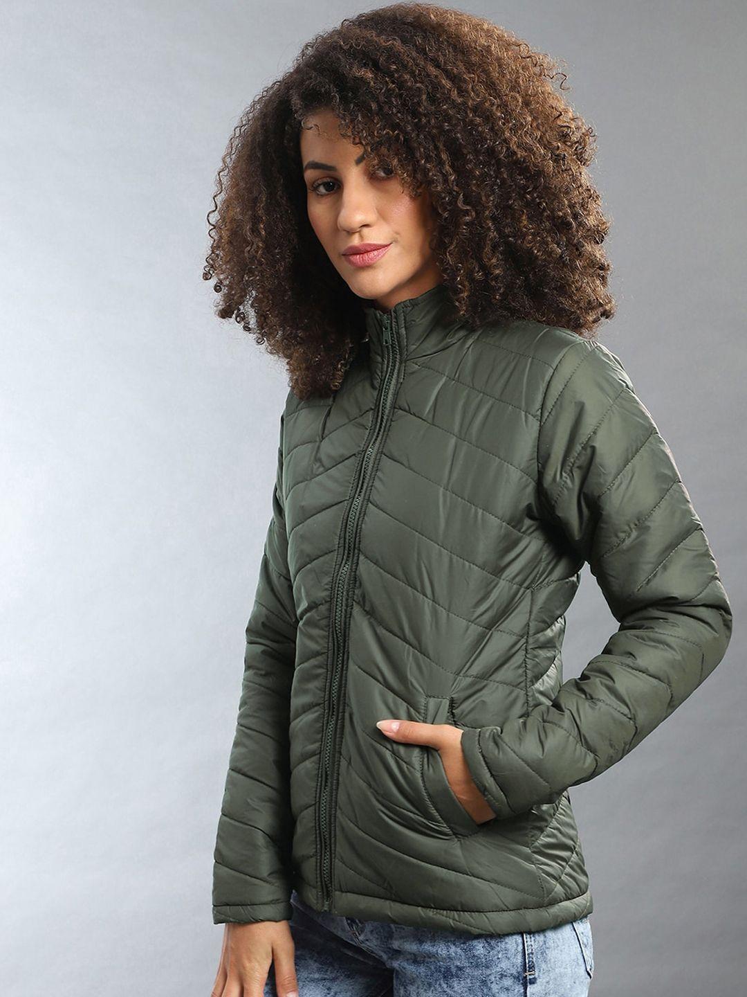 campus sutra women solid padded jacket