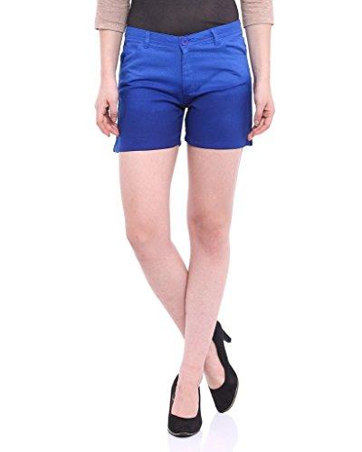 campus sutra women spray shorts(ss16bot_shrtspr_w_pln_rb_l) royal blue