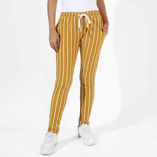 campus sutra women striped track pants