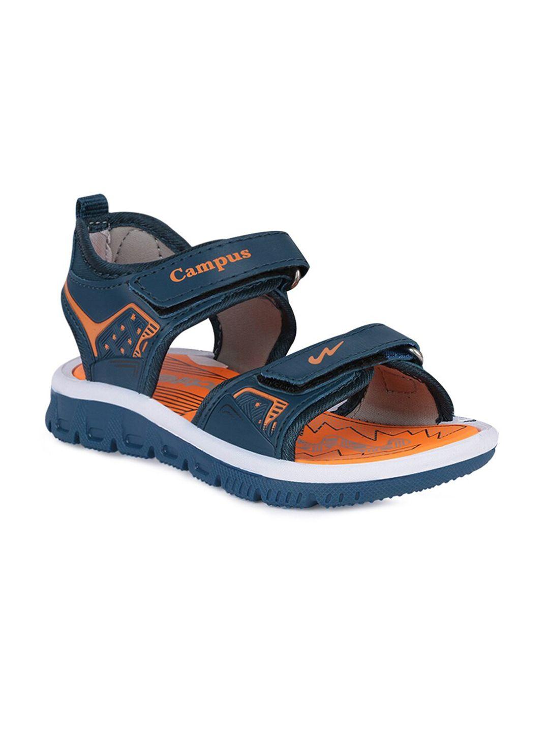 campus unisex kids blue & orange comfort sandals