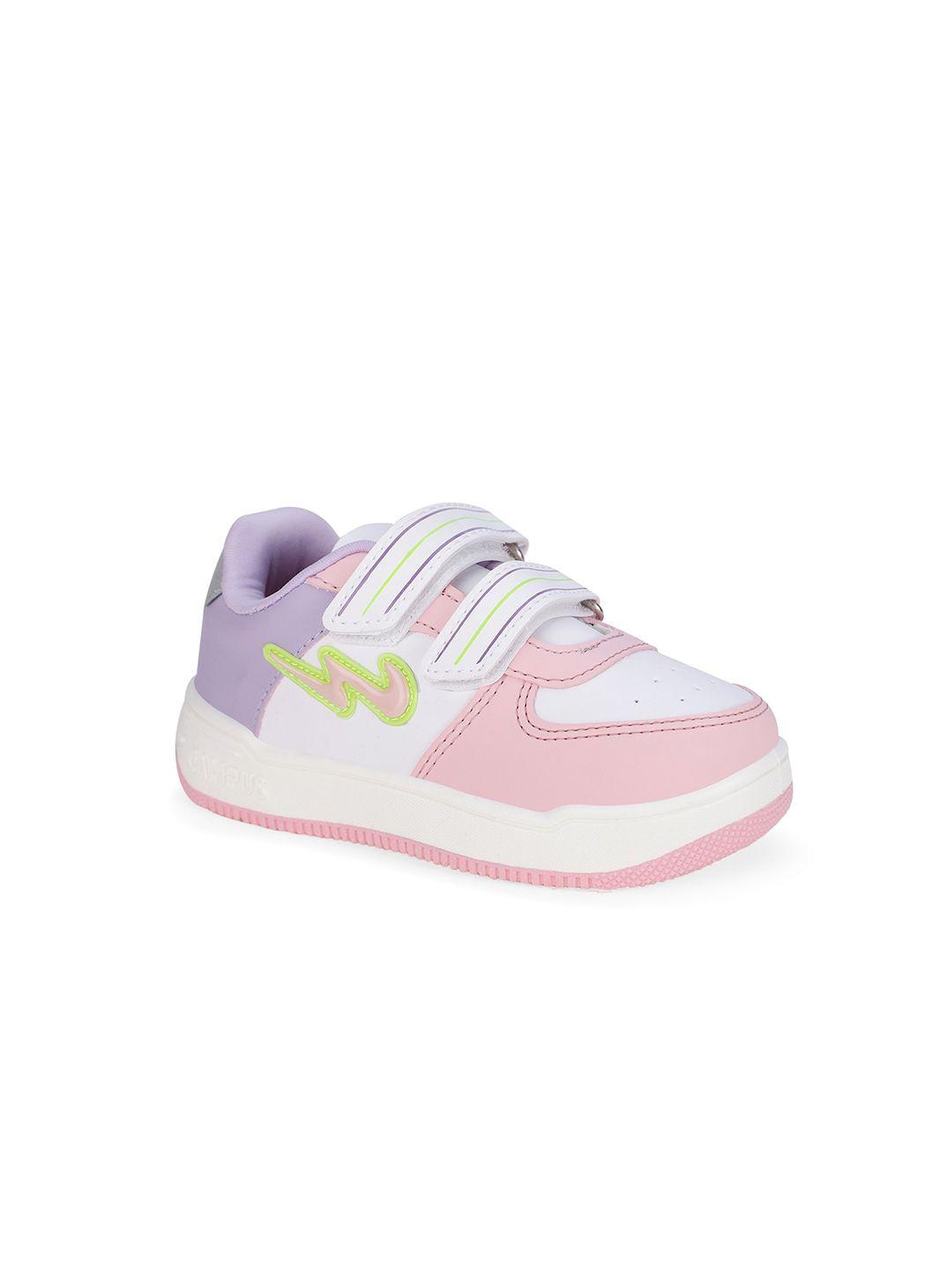 campus unisex kids off white colourblocked sneakers