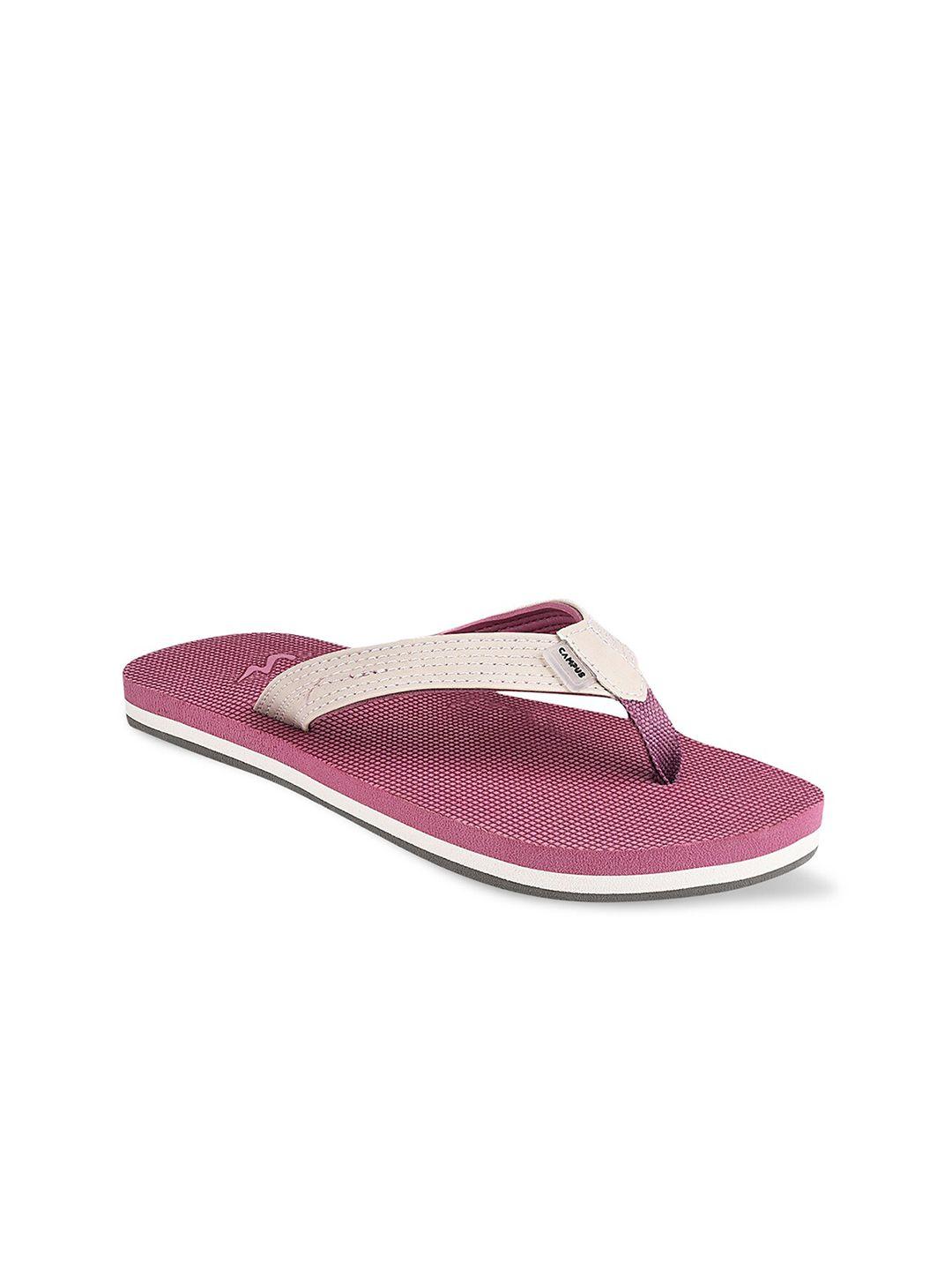 campus women mauve thong flip-flops