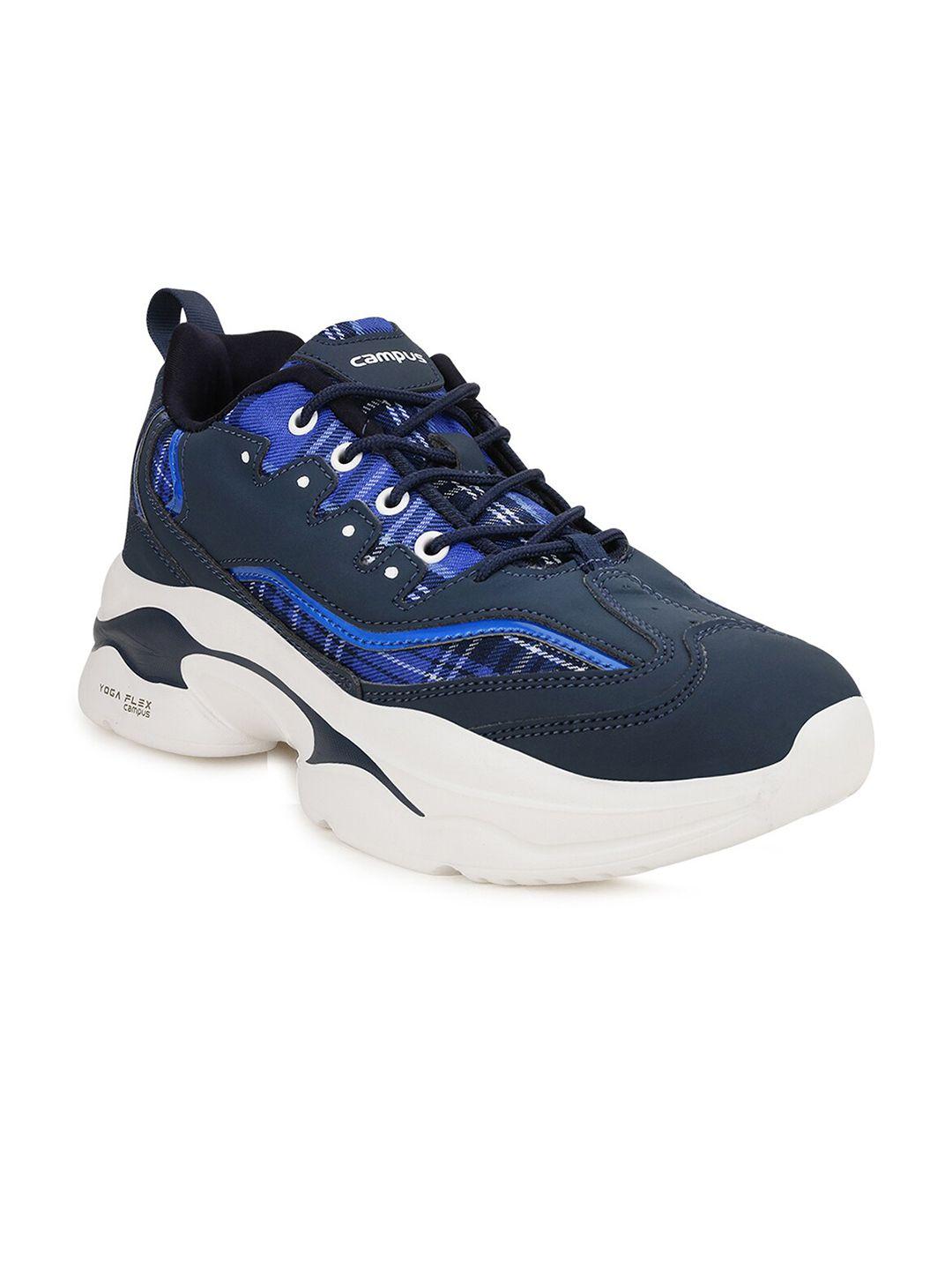 campus women navy blue mesh running shoes