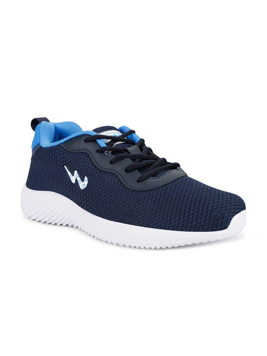 campus women navy blue mesh running shoes