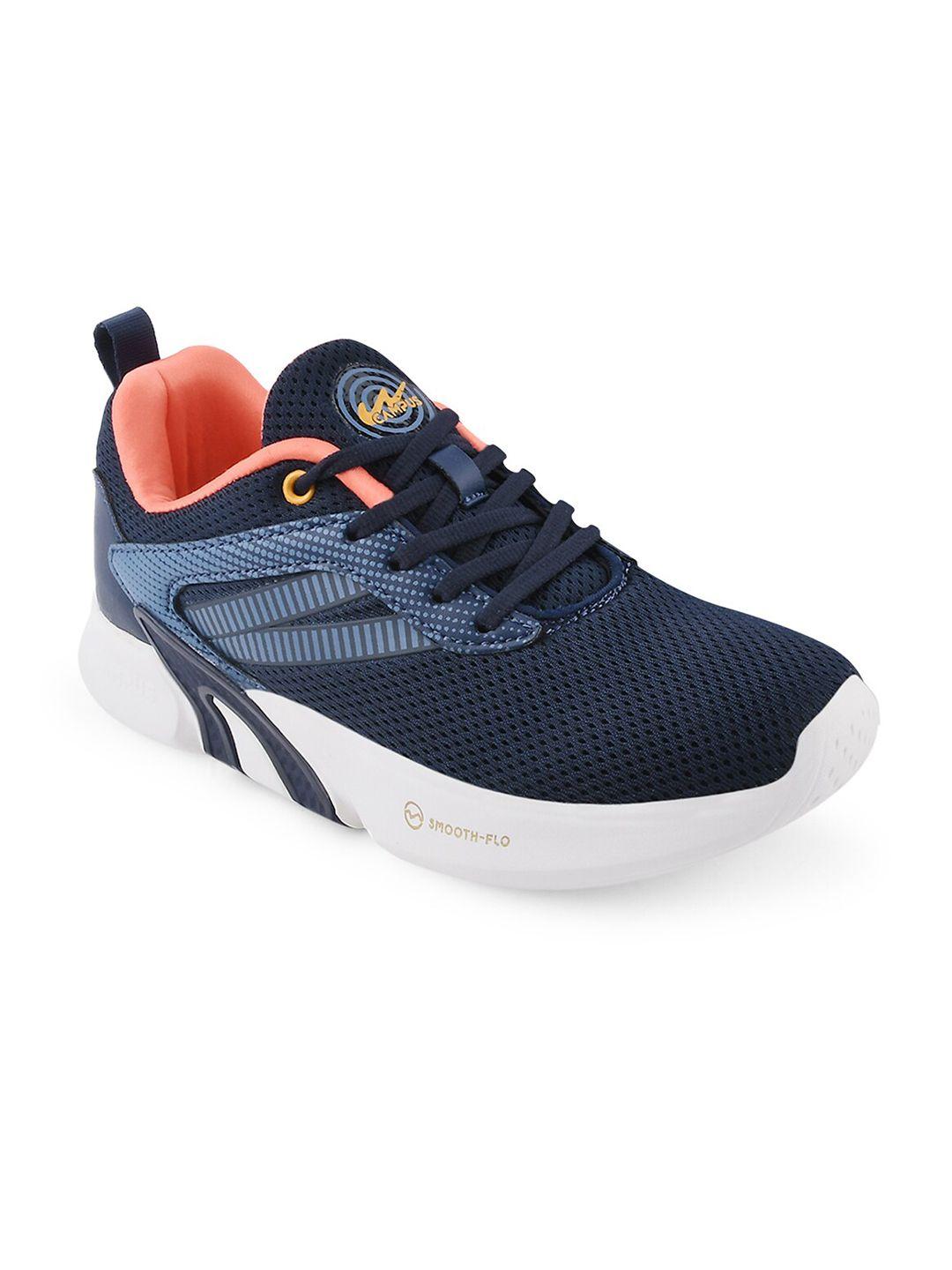 campus women navy blue mesh running shoes