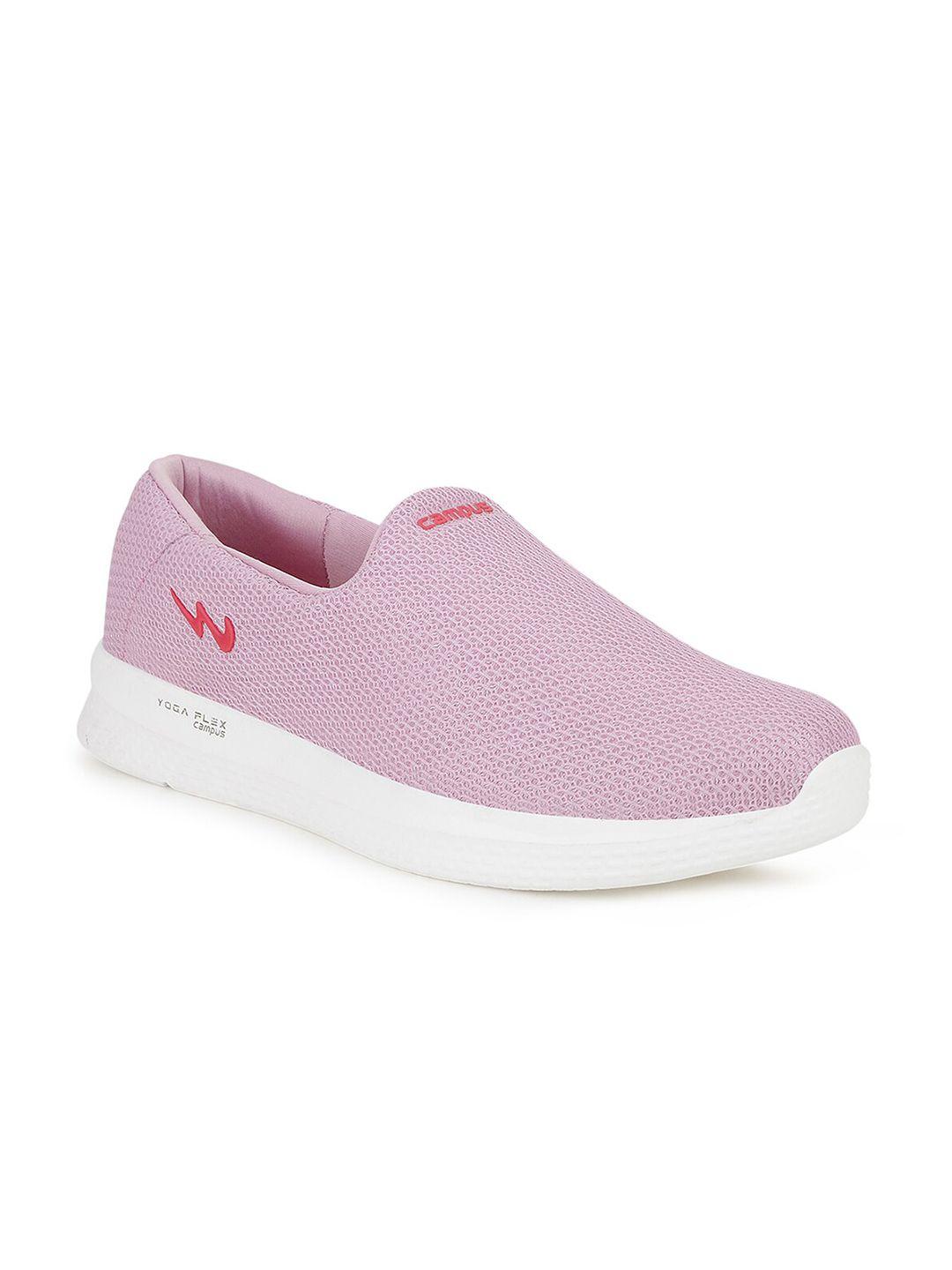 campus women pink slip-on sneakers