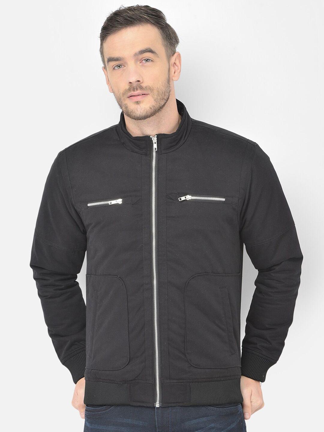 canary london men black outdoor solid bomber jacket