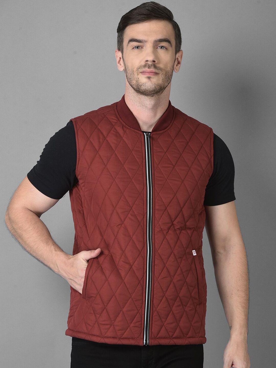 canary london men rust geometric lightweight quilted jacket