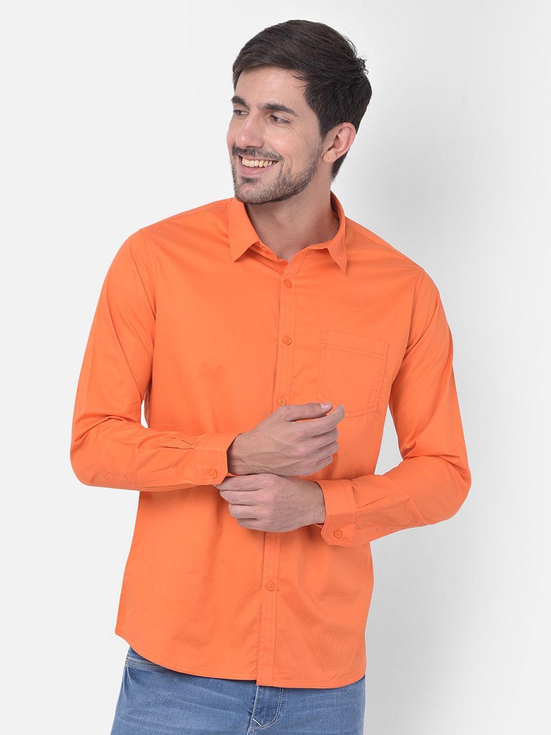 canary london spread collar cotton slim fit casual shirt