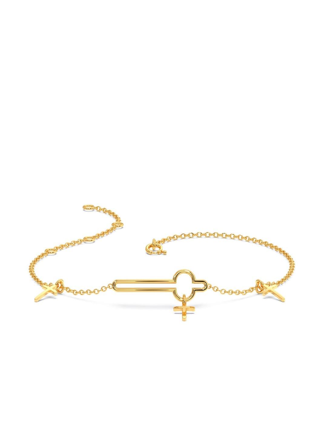 candere a kalyan jewellers company 18kt bis hallmark gold bracelet-1.61gm