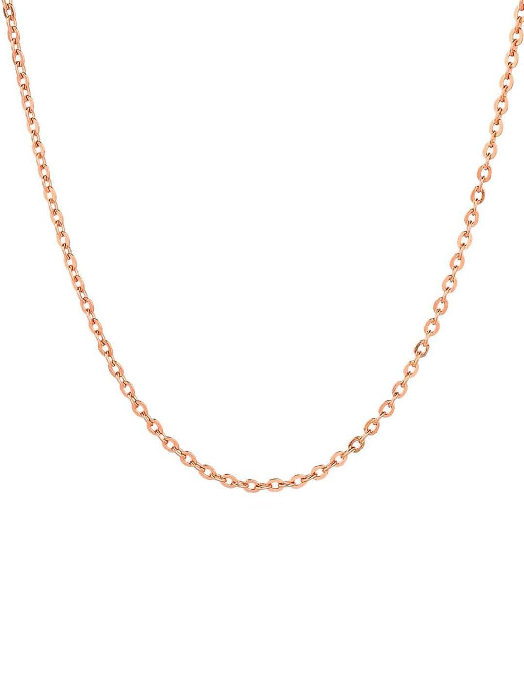 candere a kalyan jewellers company 18kt bis hallmark rose gold chain-1.57gm