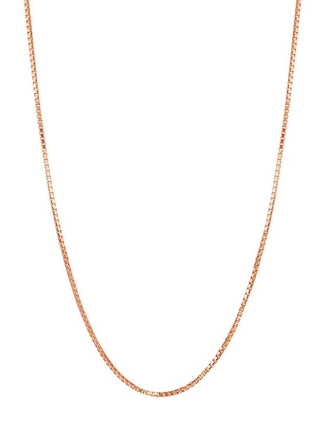 candere a kalyan jewellers company 18kt bis hallmark rose gold chain-2.0 gm