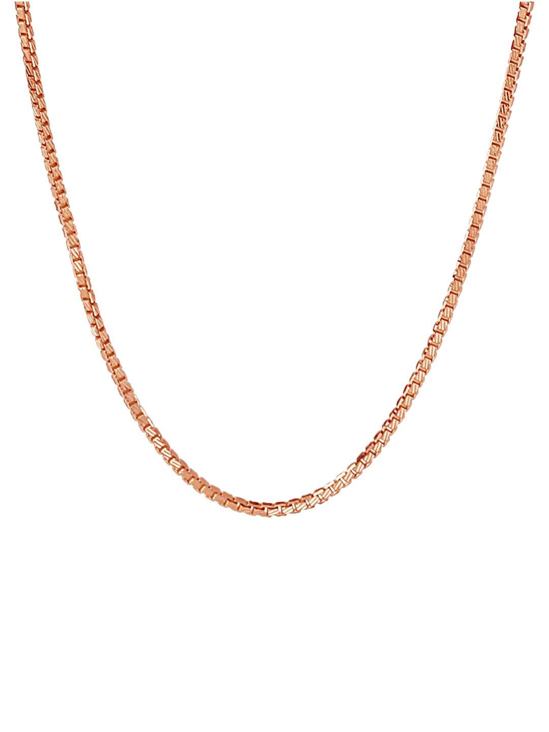 candere a kalyan jewellers company 18kt bis hallmark rose gold chain-3.12gm
