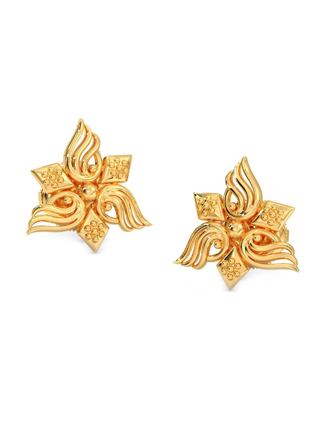 candere a kalyan jewellers company 18kt gold bis hallmark earrings-2.0gm