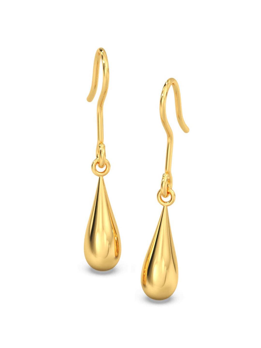 candere a kalyan jewellers company 18kt gold bis hallmark earrings-2.2gm