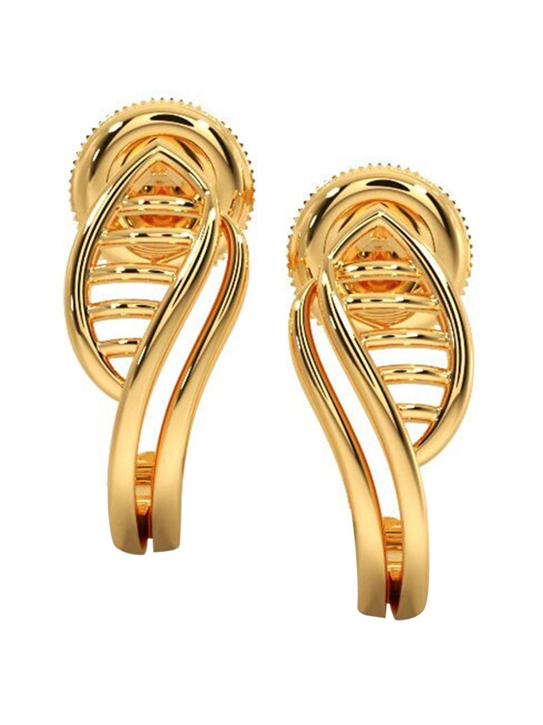candere a kalyan jewellers company 18kt gold bis hallmark earrings-2.4gm