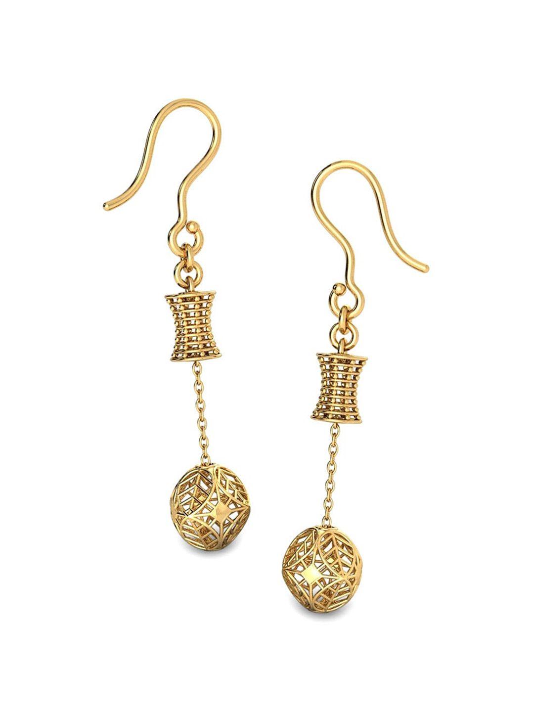 candere a kalyan jewellers company 18kt gold bis hallmark earrings-2.4gm