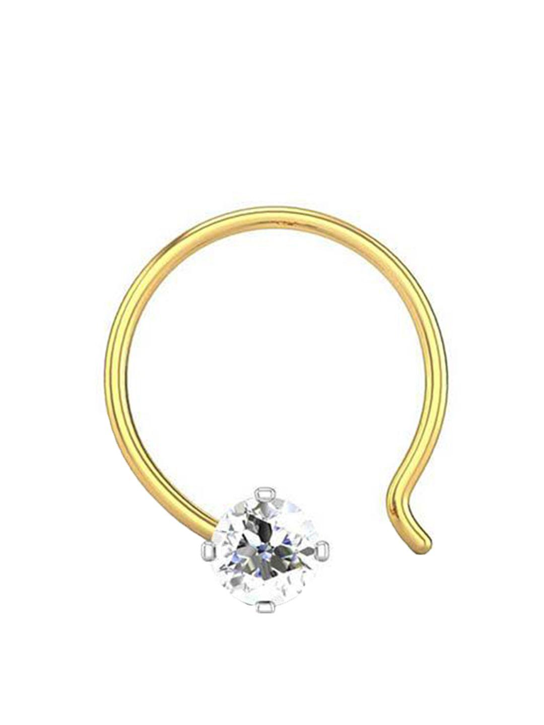 candere a kalyan jewellers company 18kt gold diamond nosepin-0.28gm
