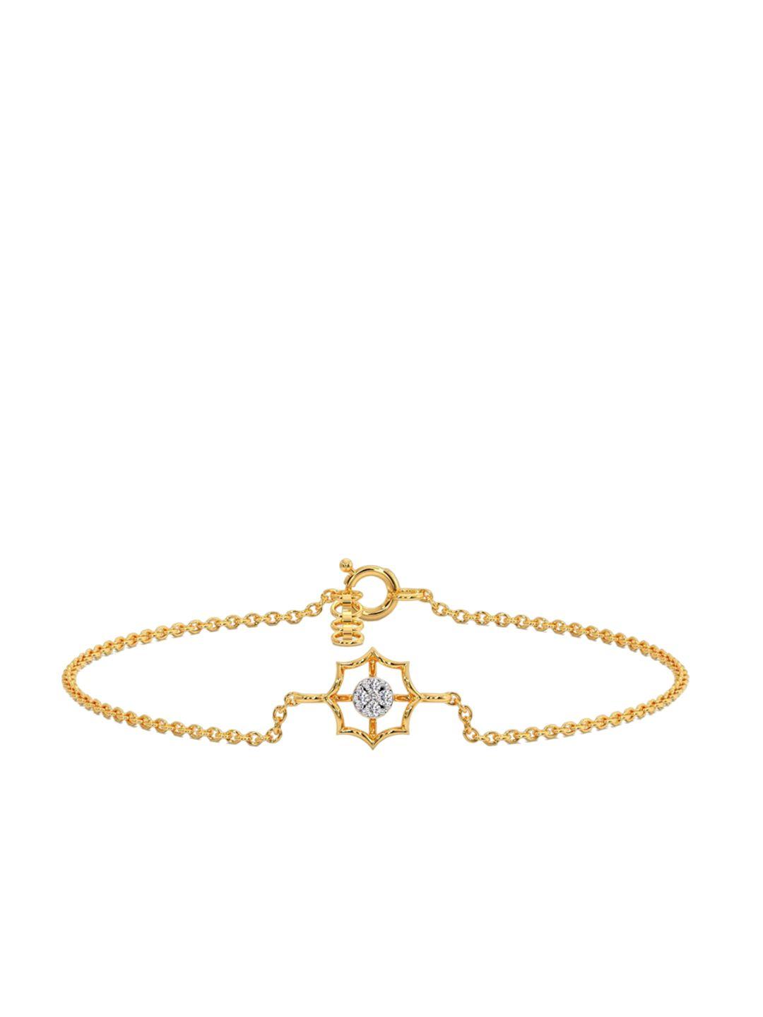 candere a kalyan jewellers company 18kt gold diamond studded bracelet-1.78 g