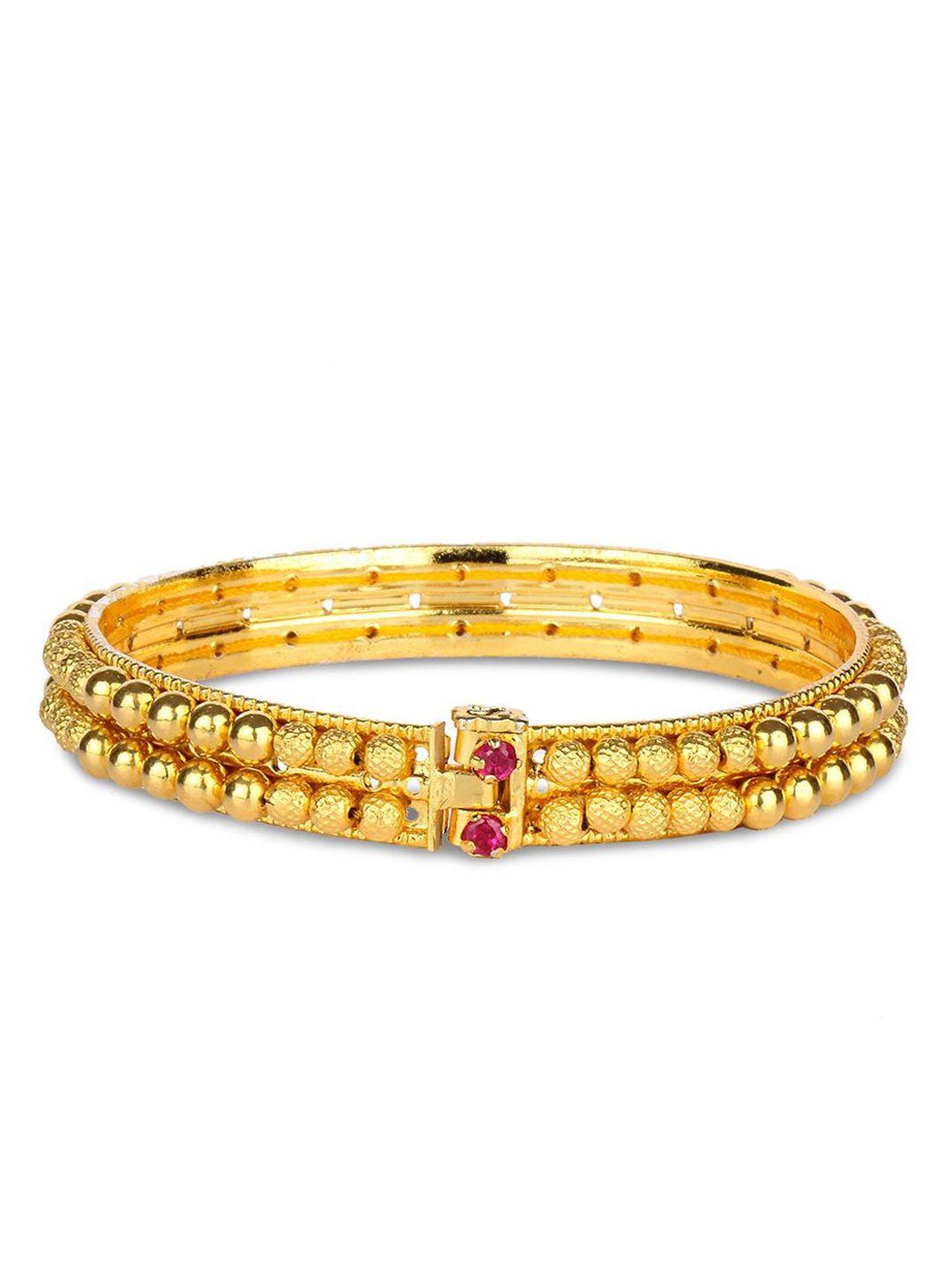 candere a kalyan jewellers company 22kt (916) gold traditional tushi bangle - 2.07gm