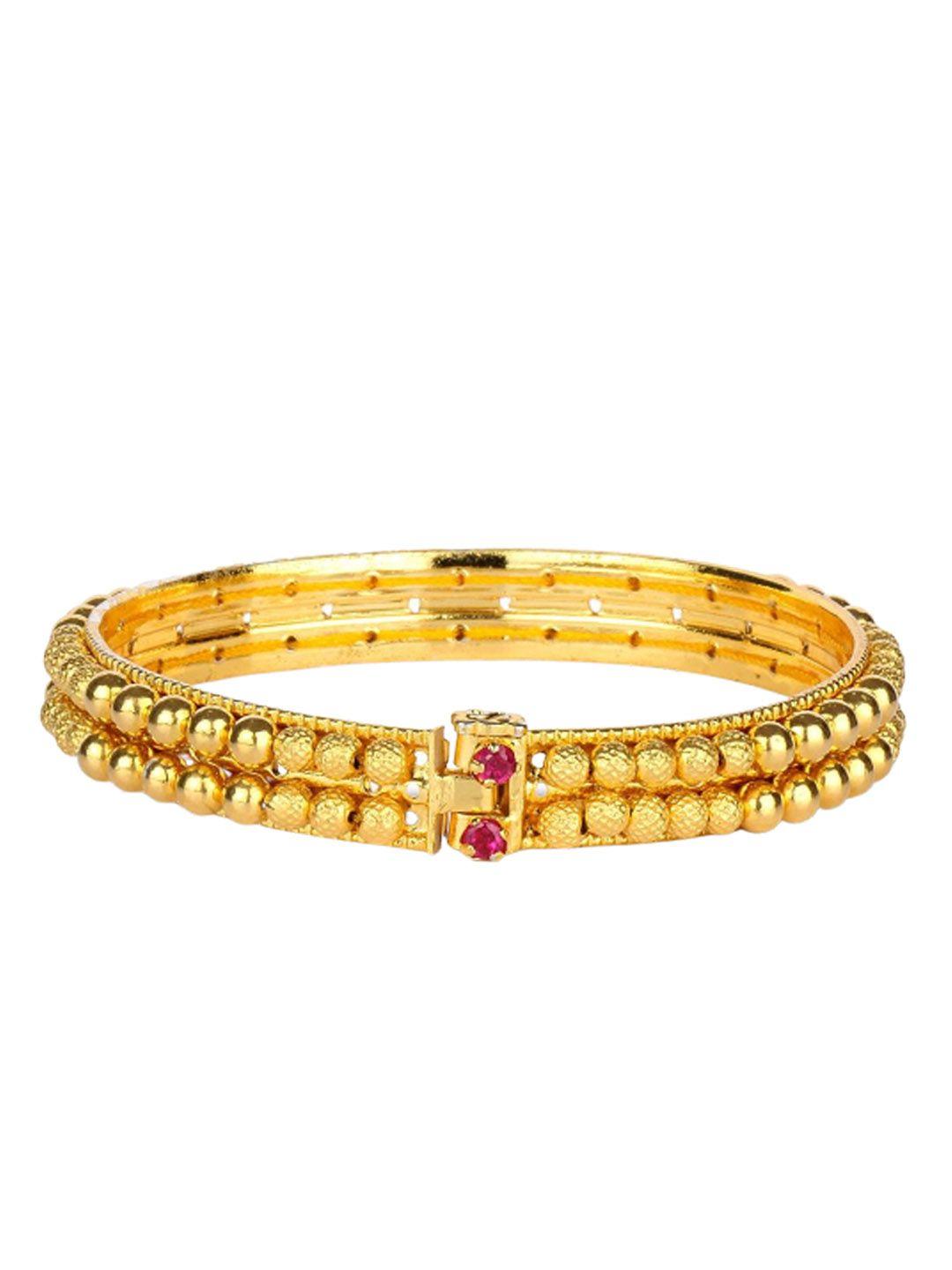 candere a kalyan jewellers company 22kt (916) gold traditional tushi bangle- 2.29gm