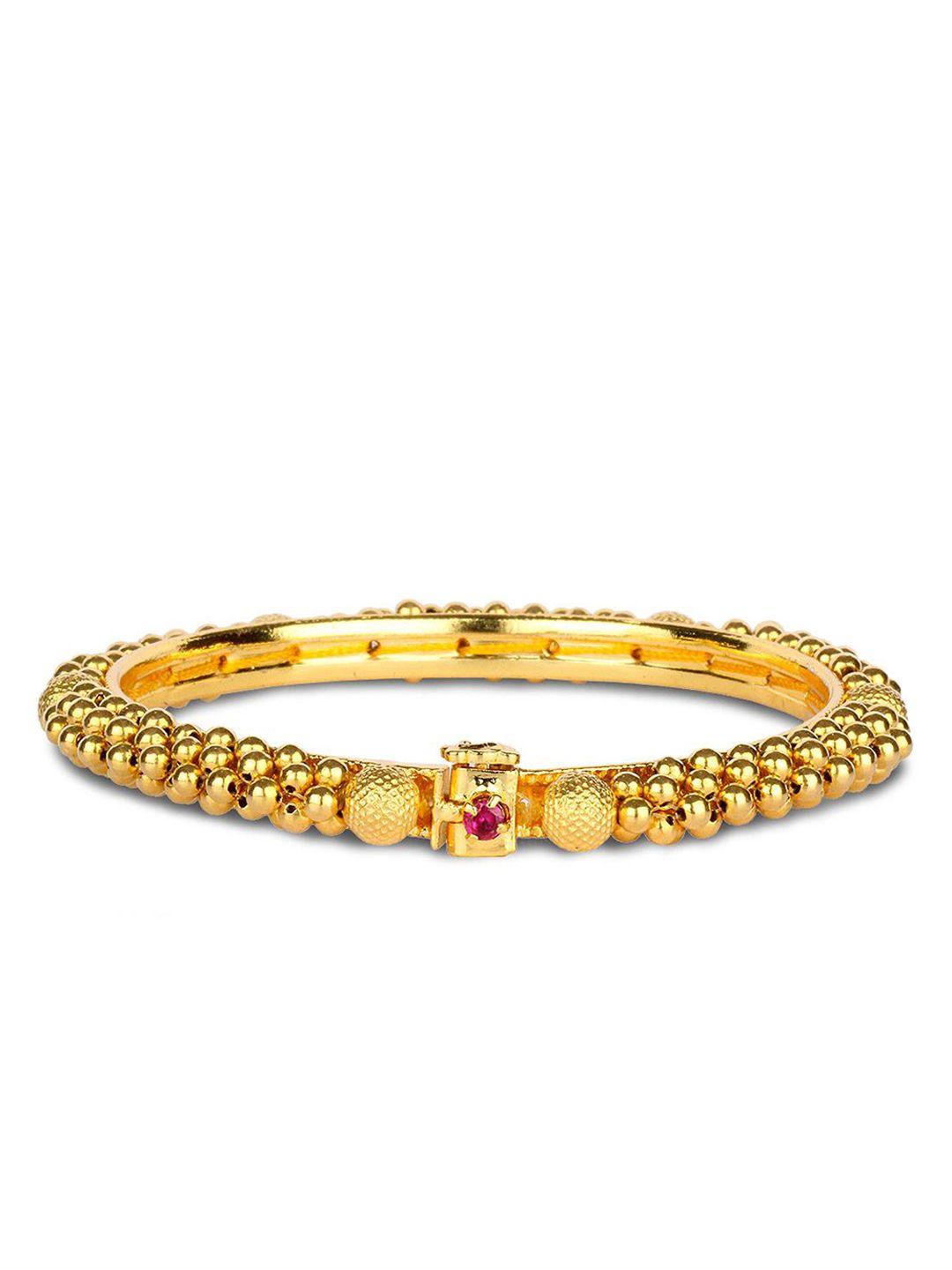 candere a kalyan jewellers company 22kt gold traditional tushi bangle-2.55gm