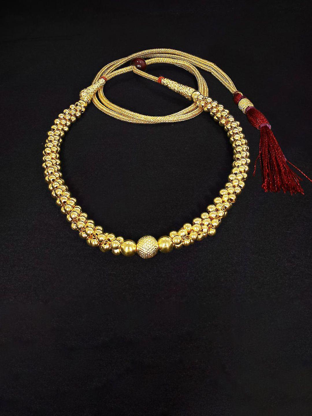 candere a kalyan jewellers company 22kt gold tushi choker necklace gold-2.6gm