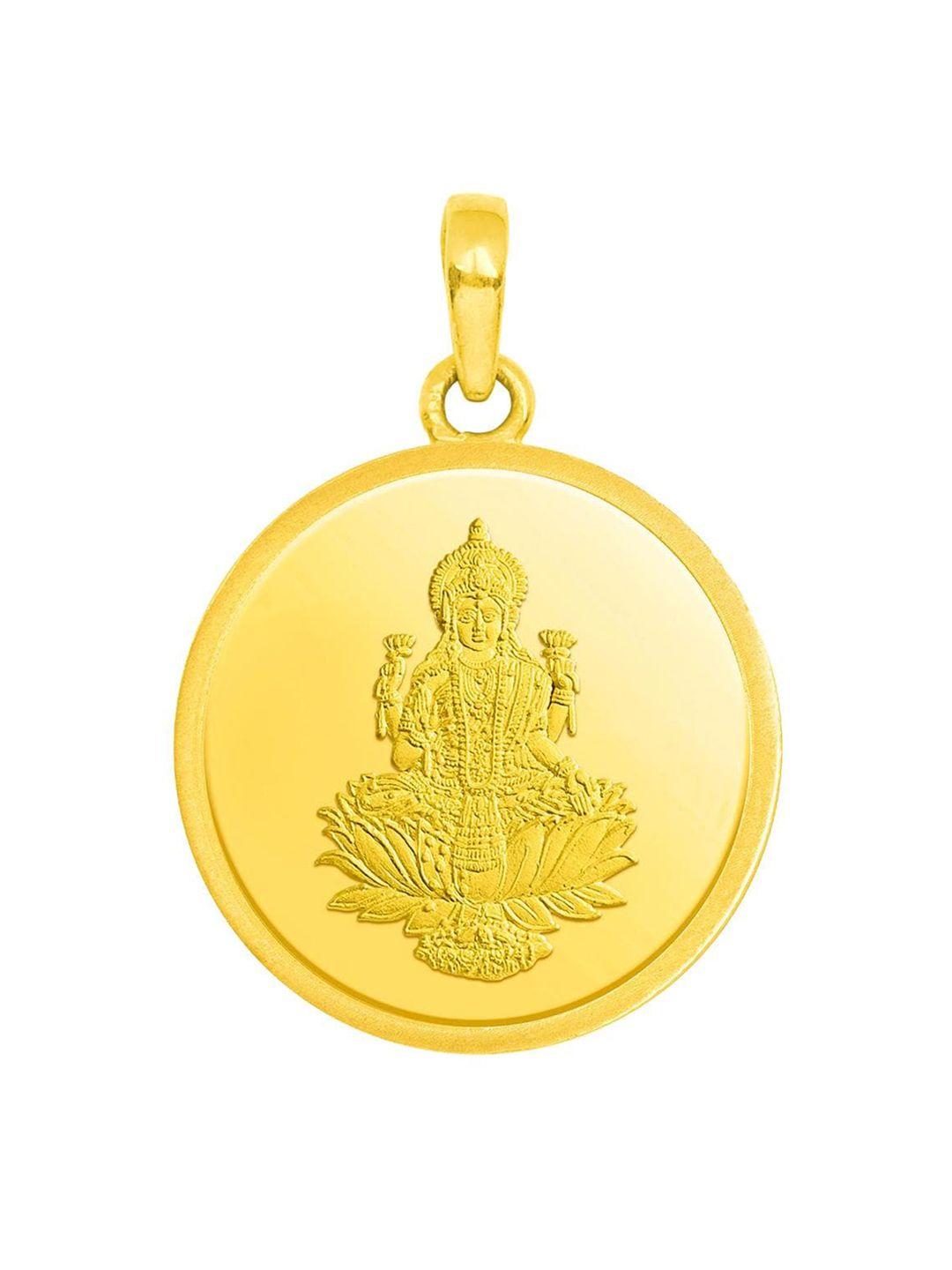 candere a kalyan jewellers company 24kt gold goddess lakshmi pendant with loop -1.30 gm