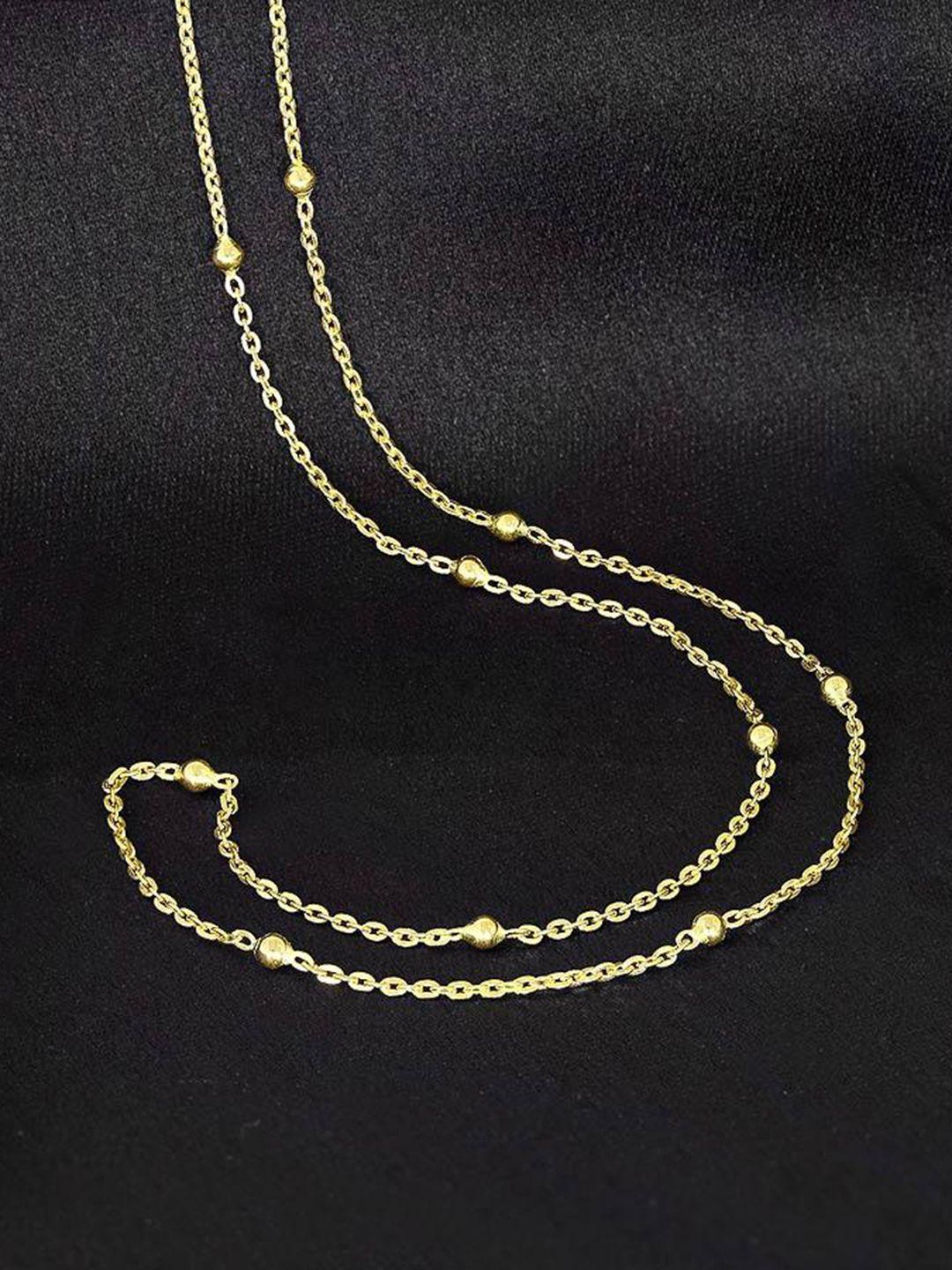 candere a kalyan jewellers company lightweight 22kt bis hallmark gold chain-3.79gm