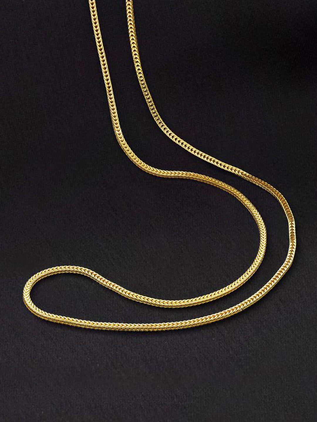 candere a kalyan jewellers company lightweight 22kt bis hallmark gold chain-4.47gm