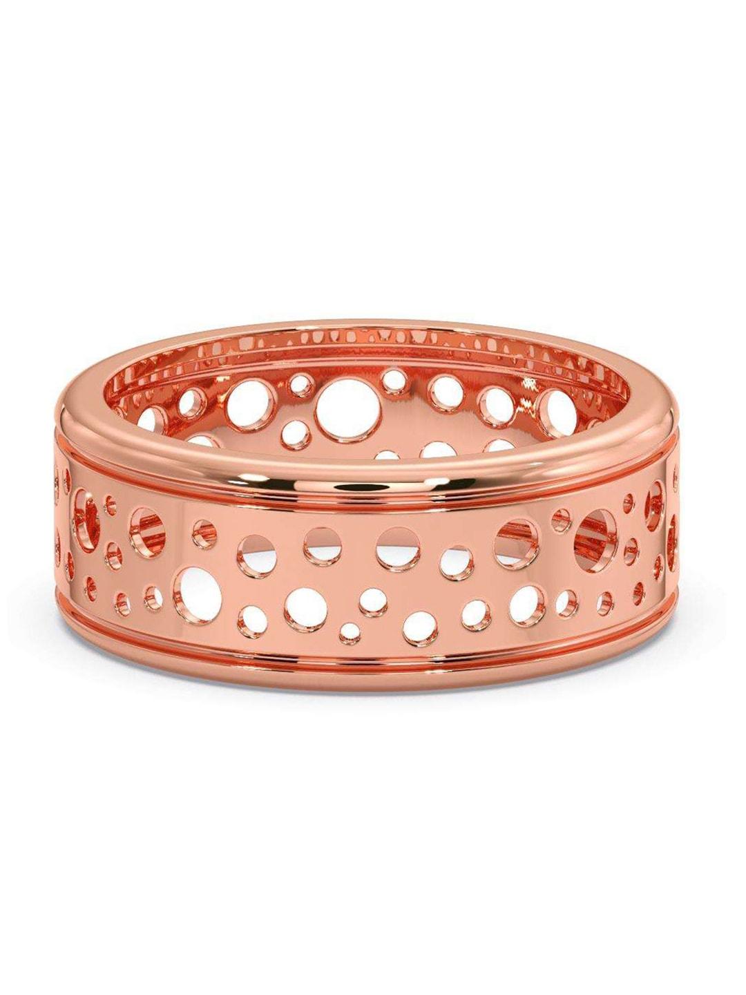 candere a kalyan jewellers company men 14kt bis hallmark rose gold finger ring-4.49 gm
