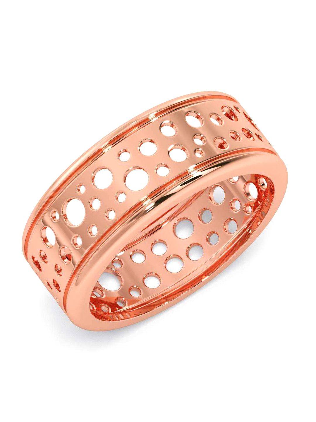 candere a kalyan jewellers company men 14kt rose gold ring-4.22gm