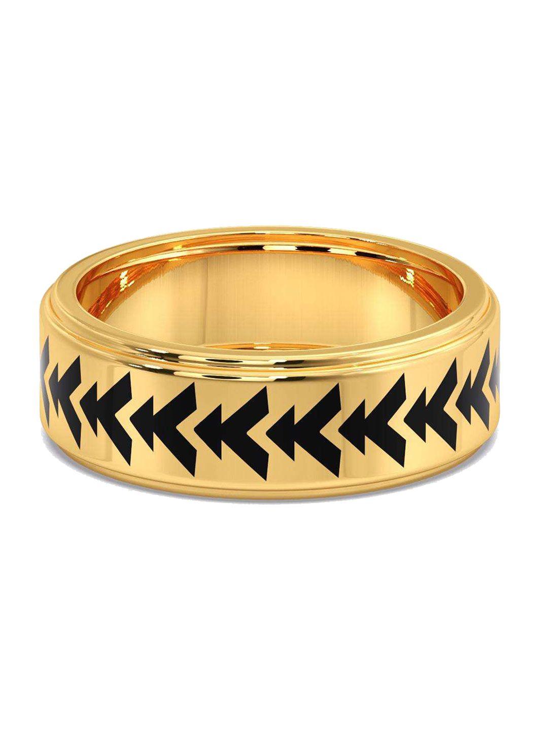 candere a kalyan jewellers company men 18kt bis hallmark gold finger ring- 5.03 gm