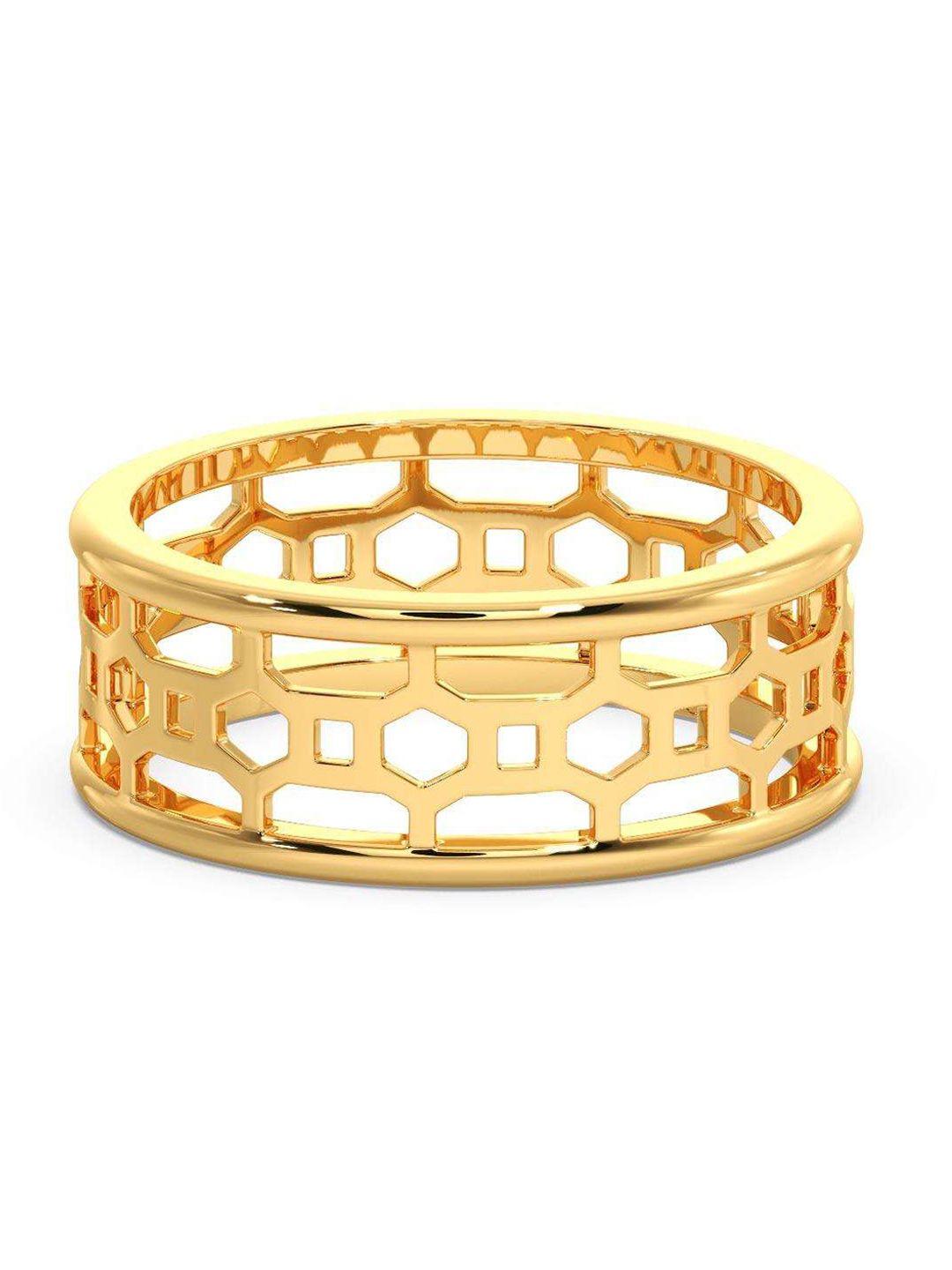candere a kalyan jewellers company men 18kt bis hallmark gold finger ring-4.5gm