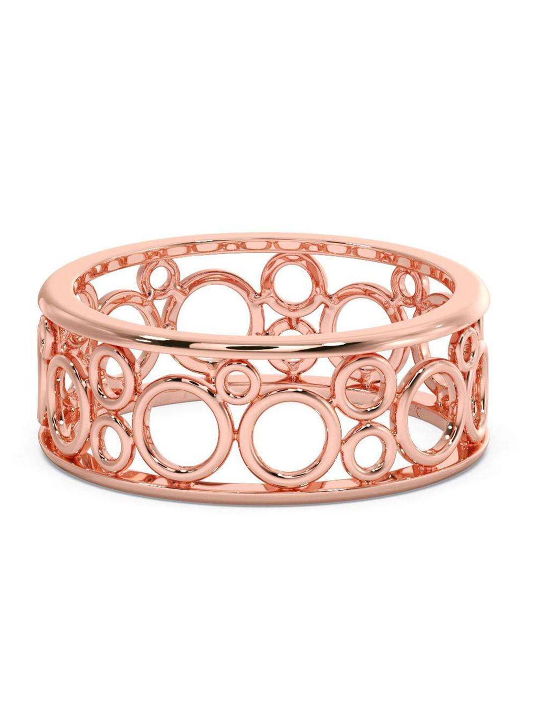 candere a kalyan jewellers company men 18kt bis hallmark rose gold finger ring -3.38gm