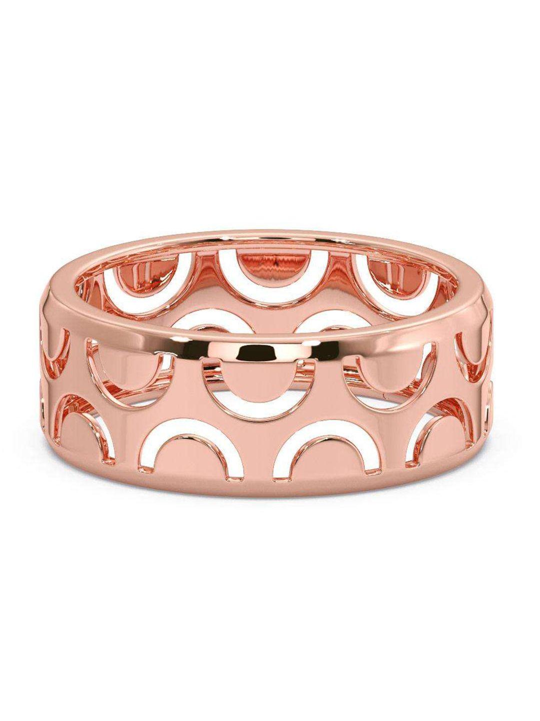 candere a kalyan jewellers company men 18kt bis hallmark rose gold finger ring-4.25gm