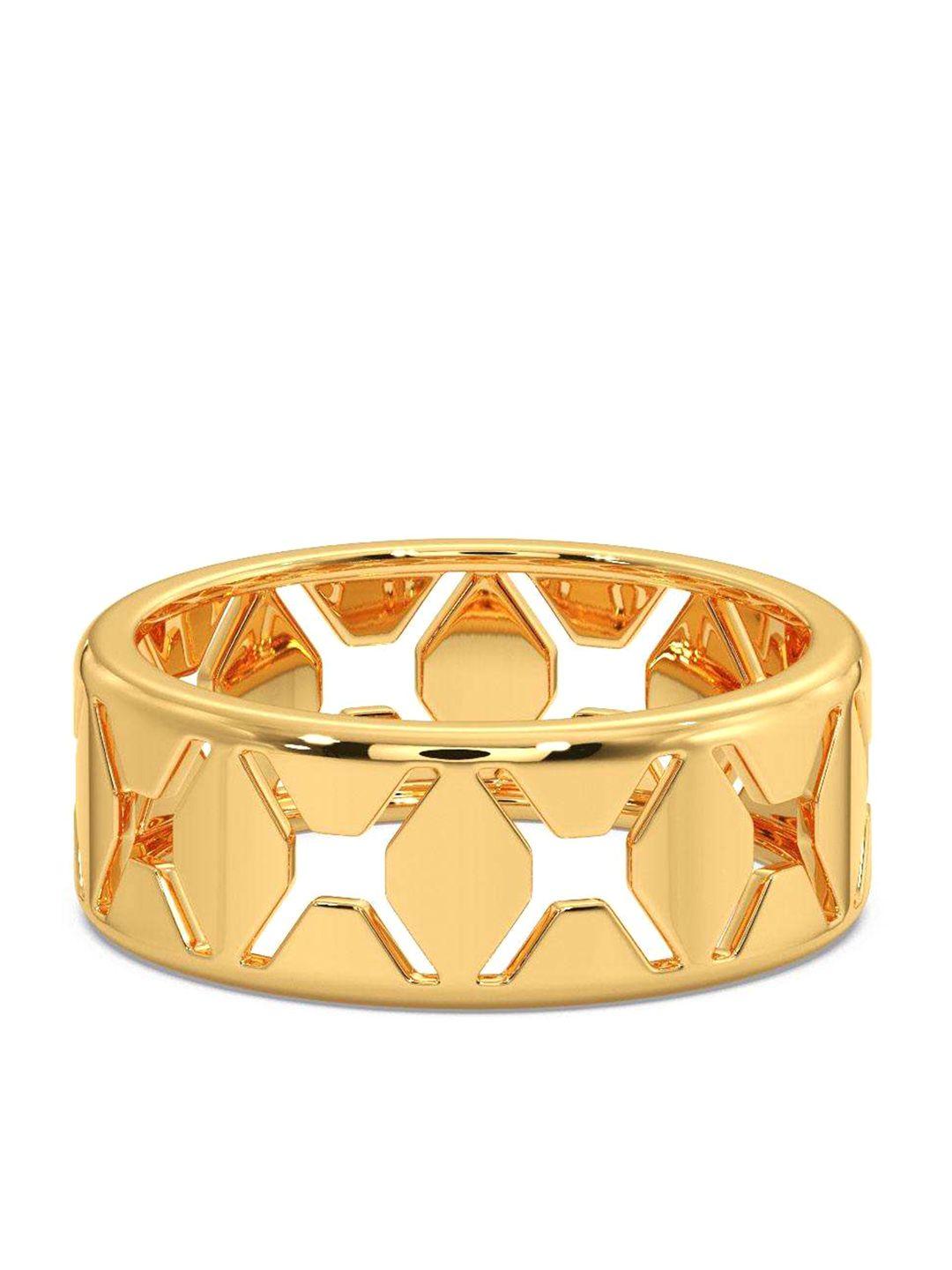 candere a kalyan jewellers company men 18kt gold finger ring-5.18 gm