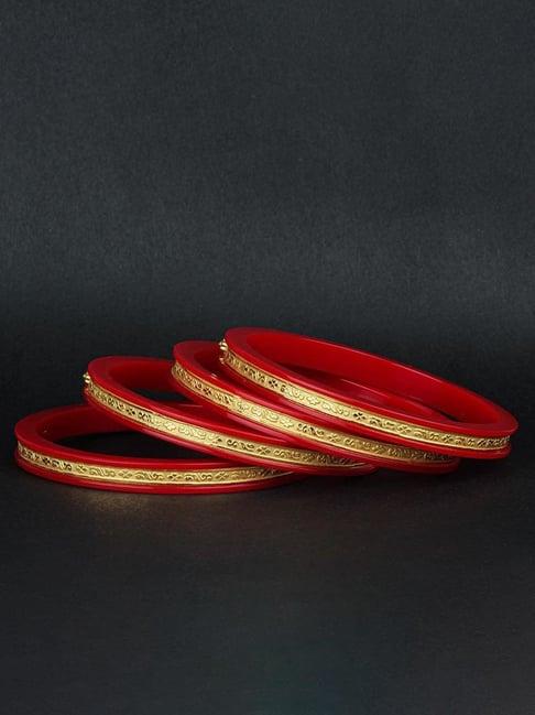 candere by kalyan jewellers 22k gold chuda bangle for women - set of 4
