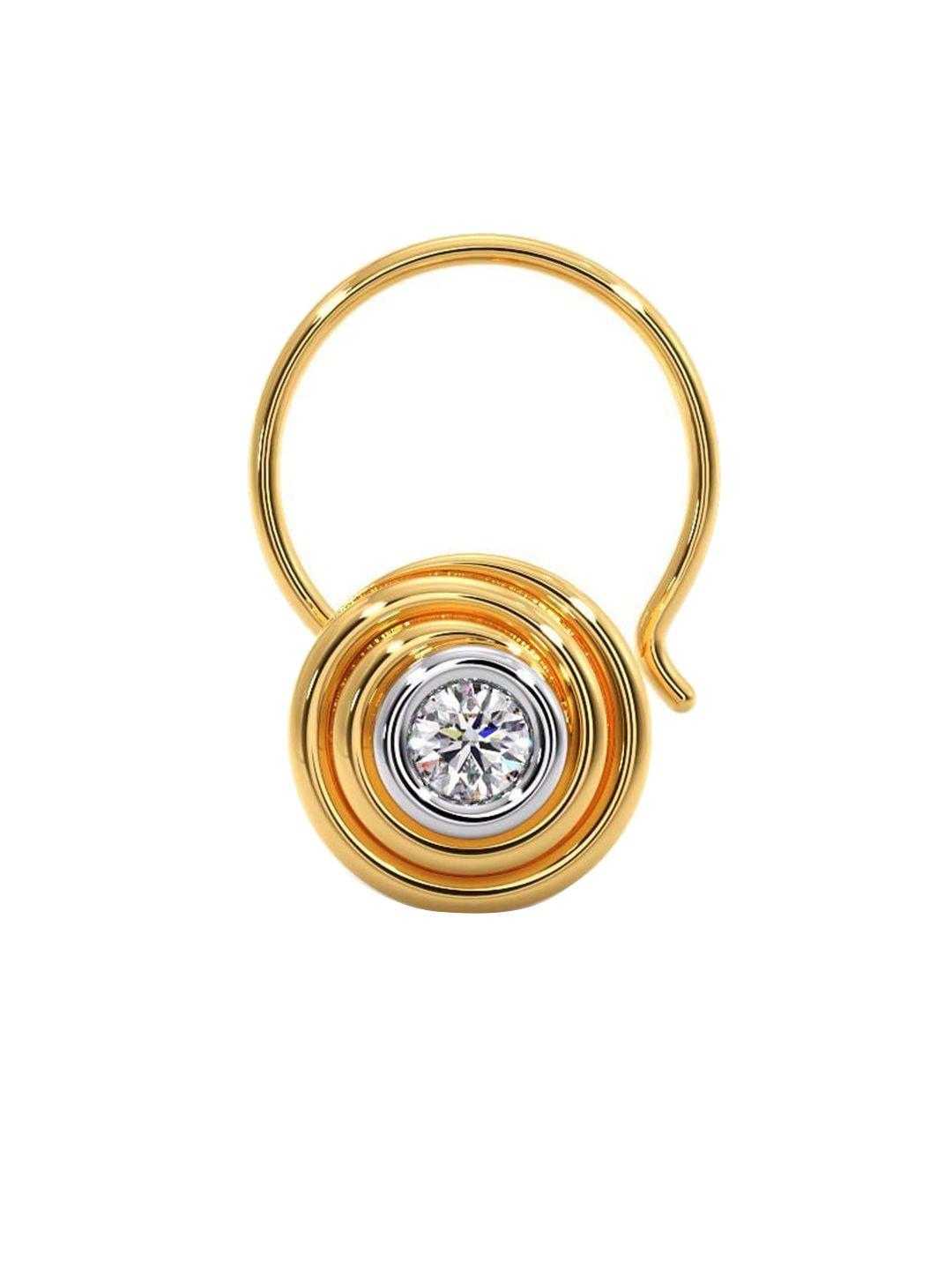 candere a kalyan jewellers company 18k gold diamond nose pin