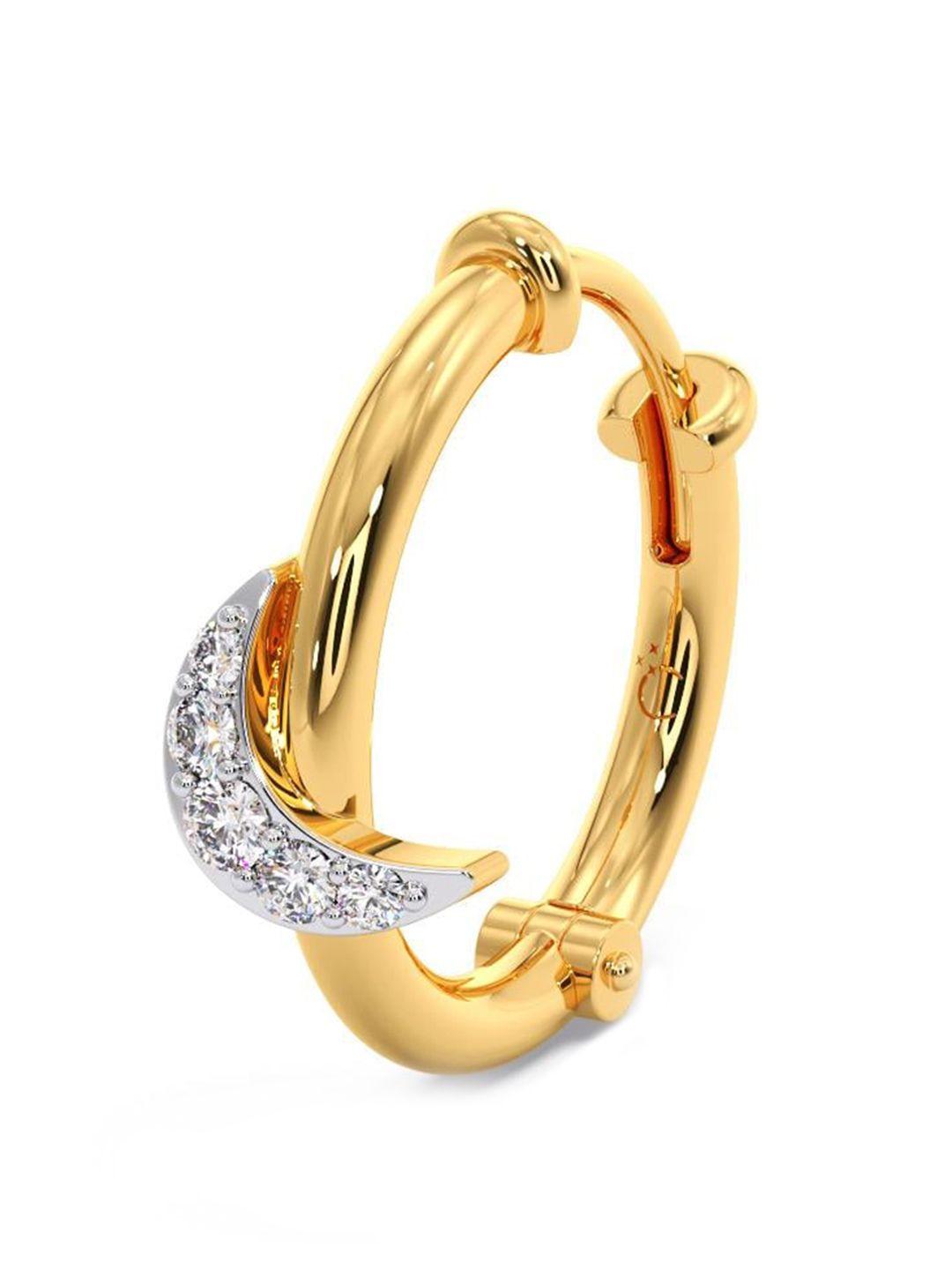 candere a kalyan jewellers company 18k gold diamond nose pin