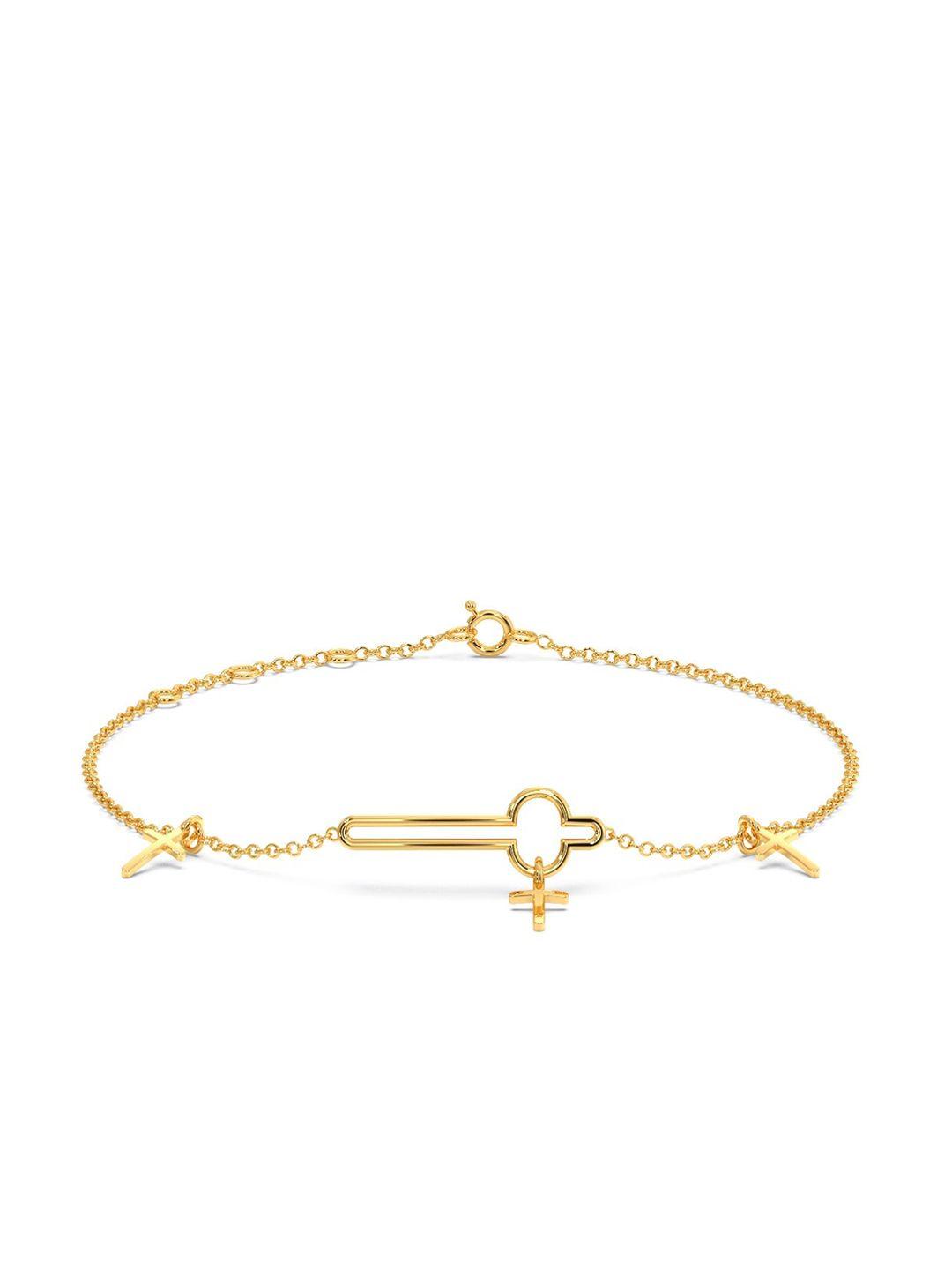 candere a kalyan jewellers company 18kt bis hallmark gold bracelet-1.31 g