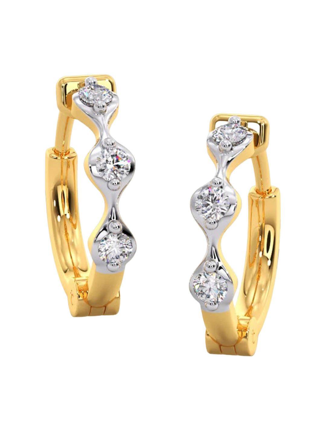 candere a kalyan jewellers company 18kt gold diamond earrings-0.69 g
